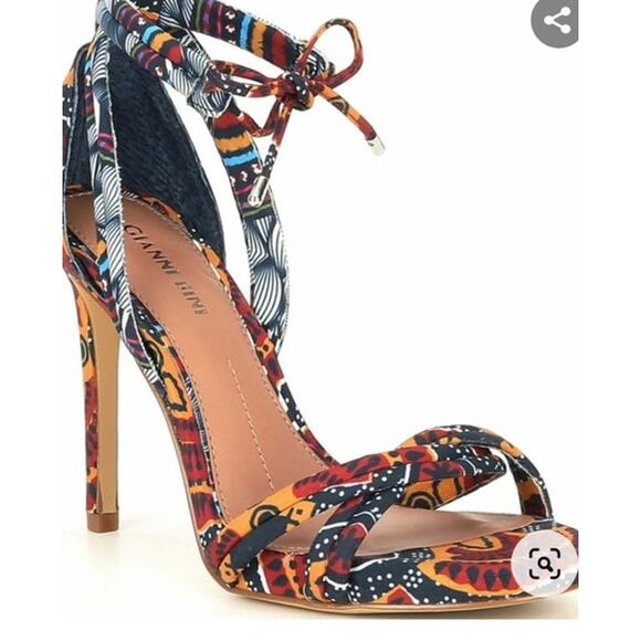 Gianni Bini Shoes - Gianni Bini Abbrie Boho Tribal Lace Up Heels 6.5 Festival Ankle Wrap Sandals